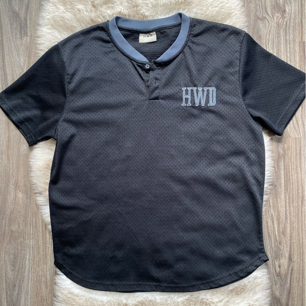 Men's Black Short-Sleeve Jersey Shirt
